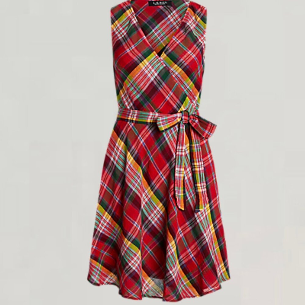 Lauren Ralph Lauren Red Sleeveless Sundress